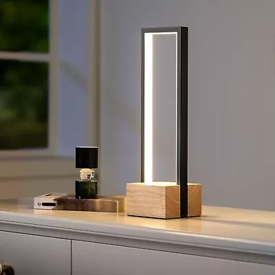 EDISHINE Dimmable LED Table Lamp Square Modern Bedside Lamp 3 Colors Temperatur • $31.99