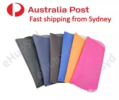 $4.99 • Buy Sunglasses Pouch Reading Glasses Soft Case Cloth Or PU Leather Glasses Bag AU