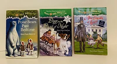 Magic Tree House Lot 3 Books #46 Dogs Night #12 Polar Bears Past #47 Mr. Lincoln • $8.76