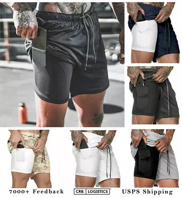 Men's Sports Training Running Bodybuilding Workout Fitness Shorts Gym Pants Work • $16.59