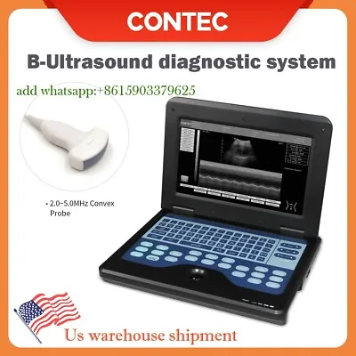 Portable Ultrasound Machine CONTEC CMS600P2 Ultrsound Scanner+convex Probe • $1249