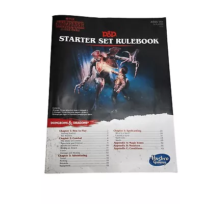 Stranger Things Starter Set Rulebook Dungeons & Dragons D&D - Booklet ONLY! • $9.95