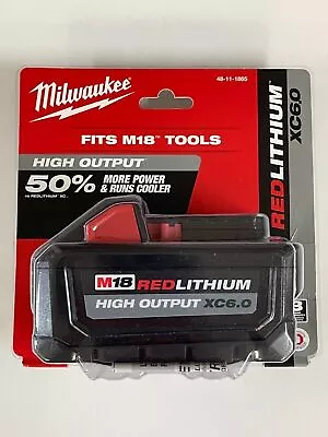 New Genuine 18V Milwaukee 48-11-1865 6.0 AH Batteries M18  High Output • $63