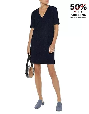 BY MALENE BIRGER Tunic Dress Size XXS Lame Effect Short Split Hem Sleeve V Neck • $12.44