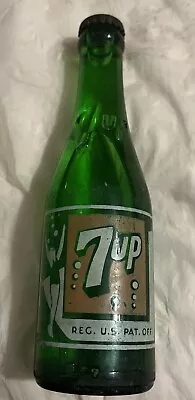 Vtg 7up Full 1930s 7oz 8 Bubble Neck Embossed 7up “YOU LIKE IT” RARE Bottle READ • $229.99