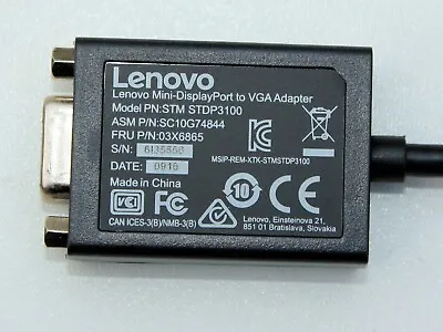 Lenovo Mini Display Port To VGA Adapter P/N 0A36536 • £5.99