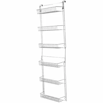 $30.99 • Buy Over Door Kitchen Storage Basket Rack 5 Foot 6 Shelves Pantry Closet