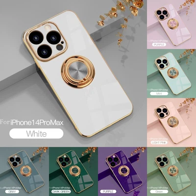 $11.99 • Buy With Ring Case Car Magnet Cover For IPhone 14 13 12 11 Pro Max XS XR 8 7 Plus