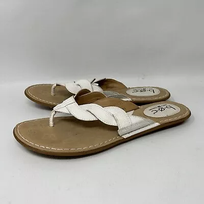 B.O.C. Born Concepts Sandals Womens 10M Twisted Straps White Slip On • $10.98