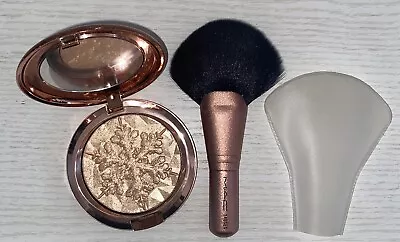 MAC Extra Dimension Skinfinish Whisper Of Gilt Limited Edition Snow Ball & Brush • £24.99