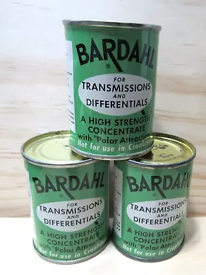 Three UNUSED Vintage BARDAHL TRANSMISSION/DIFFERENTIAL Oil Additive 4oz Cans • $14.99