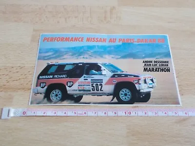 Sticker Nissan Paris-Dakar 88 - André Dessoude/Jean-Luc My 1st • $3.38