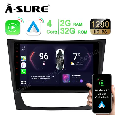 Android 12 Car Stereo Radio GPS Sat Nav For Mercedes Benz E-class W211 2003-2009 • £127.88