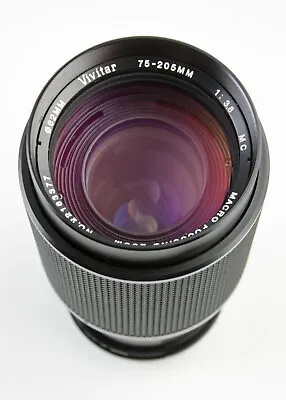U200459 Vivitar 75-205mm F/3.8 Macro Zoom Lens Olympus OM Mount - Nice! • $19.99