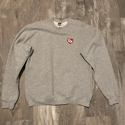 Beanie Babies Promo Embroidered Gray Sweatshirt Adult XL RARE • $19
