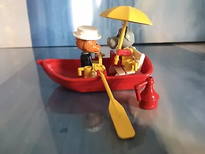 Vintage Lego Fabuland- 3622 - Rowboat With Hannah Hippopotamus - Complete • £17