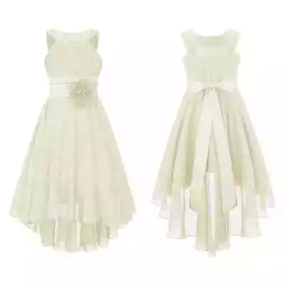 Champagne Hi-Low Chiffon Formal Maxi Dress - Age Guide 12-13 Years • £29.99