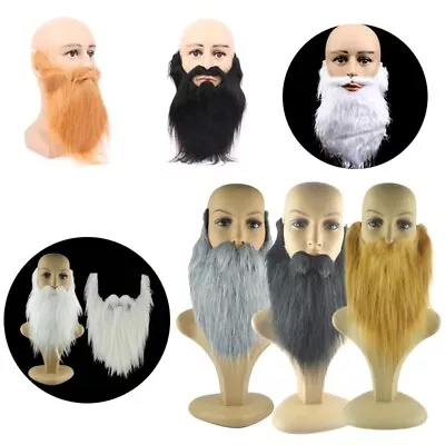 Costume Props Handmade Mustache Simulated Beard Fake Beard Long Fluff Beard • $8.85