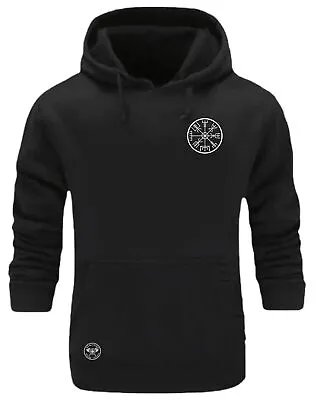 Vegvisir Hoodie Small Vikings Clothing Compass Norse Pagan Warrior Thor Odin Top • £20.99