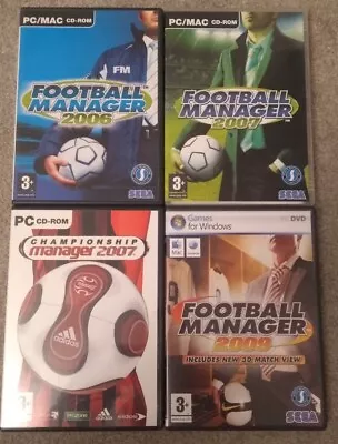 FOOTBALL MANAGER 2006 2007 2009 & CHAMPIONSHIP MANAGER 2007: 4 X PC GAME BUNDLE  • £7.99