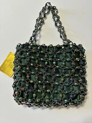 Magid Green Iridescent Beaded Small Handbag  • $13