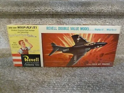 Revell 1960 US Navy F9F-8 Jet Fighter H-151:98 Whip-Fly 1/54 Model Kit NEW RARE • $29.99