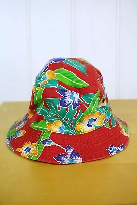 Vintage Bucket Hat ~ Sea World ~ Tropical Hawaiian Print • $6