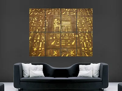 Egyptian Markings Hieroglyphics Poster Print Egypt Art Huge Image Large Wall • £18.75