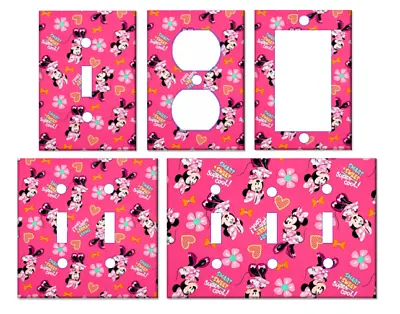 MINNIE MOUSE PATTERN - Disney Light Switch Covers Outlet Decora Home Decor • $9.99