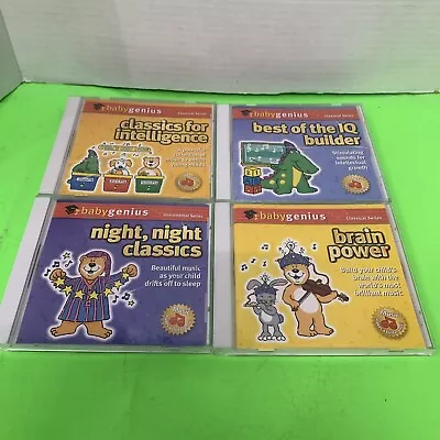 Baby Genius CD's - 4 Total Brain Power IQ Builder Night Night Classics • $10.77