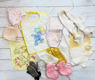 Vintage Baby Bibs And Scarf Lot • $23.80