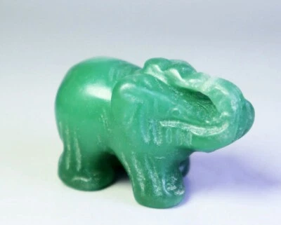 $0.99 • Buy Natural Polished Green Aventurine Quartz Crystal Palm Stone Carved Elephant