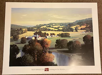 Max Hayslette Art Lithograph Evening On The Meadow Grande Image 2002 Print • $100