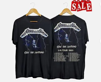 Vintage 1985 Metallica Ride The Lightning US Tour Shirt Unisex Gifts Size S-5XL • $19.99