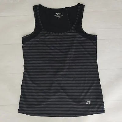 MARIKA Dry Wik Performance Wear Tank Top Black Gray Striped Womens Size Medium  • $8.99