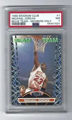 1992-93 Stadium Club Members Only BEAM TEAM #1 Michael Jordan NM PSA 7 • $280