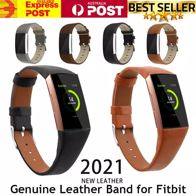 For Fitbit Charge 4 3 2 Leather Watch Band Strap Wristband Bracelet Replacement • $12.99