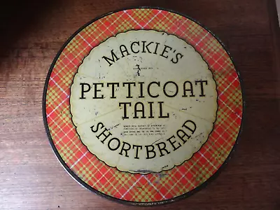 Vintage Mackie's Petticoat Tail Shortbread Tin • $10