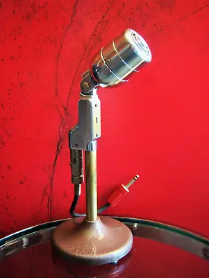 Vintage RARE 1940's Electro Voice 635 Dynamic Microphone W Turner Stand Prop • $166