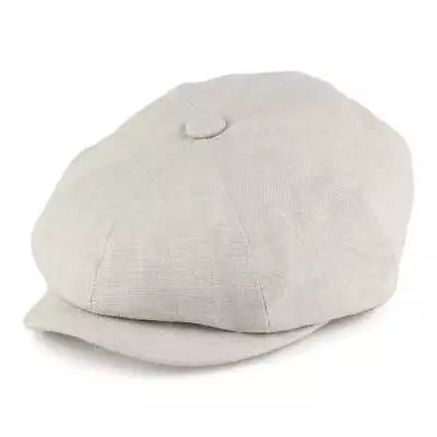 Failsworth Hats Alfie Irish Linen Newsboy Cap - Natural • £32.95