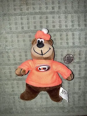 VINTAGE 1997 AW A&W BEAR Plush Stuffed Animal Toy Root Beer Advertisement  6.5” • $10.99