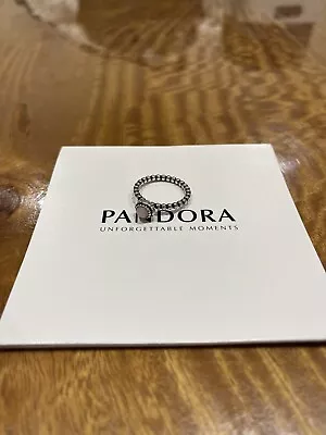 PANDORA OCTOBER BIRTHSTONE RING Size 58 Authentic • $40