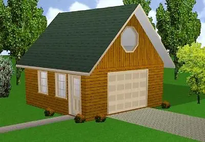 20x20 Garage W/Loft Plans Package Blueprints Material List • $39.95