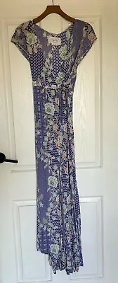 Tigerlily Aus 10 Cornflower Floral Batik Maxi Dress Boho Gypsy • $50