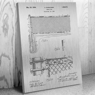 Tennis Net Patent Canvas Print Tennis Art Man Cave Decor Tennis Gifts Mom Gifts • $59.95