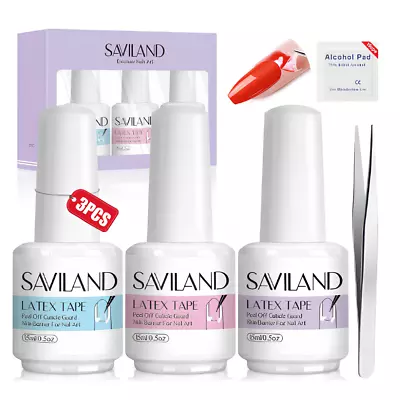 SAVILAND 30ml Easy To Use Peel Off Latex TapeCuticle Protector For Nail Paintin • $18.80