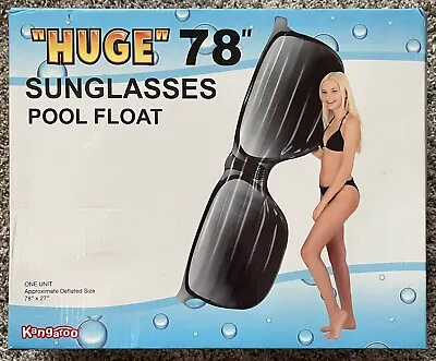 $27.95 • Buy Kangaroo Huge Sunglasses Pool Inflatable Float 78  X 27  (New, Open Box)