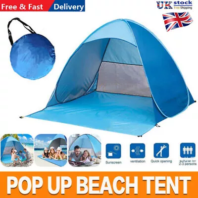 Portable Folding Pop Up Beach Tent Infant 50+ UV/UPF Protection Sun Shelter+Bag~ • £7.50