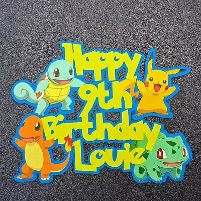 £2.99 • Buy Pokemon Cake Topper  Glitter Non Edible Free Delivery