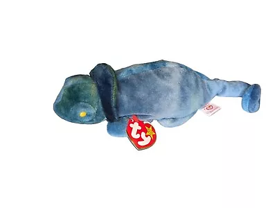 TY Beanie Baby - RAINBOW The Chameleon (dark Blue) • $3.99